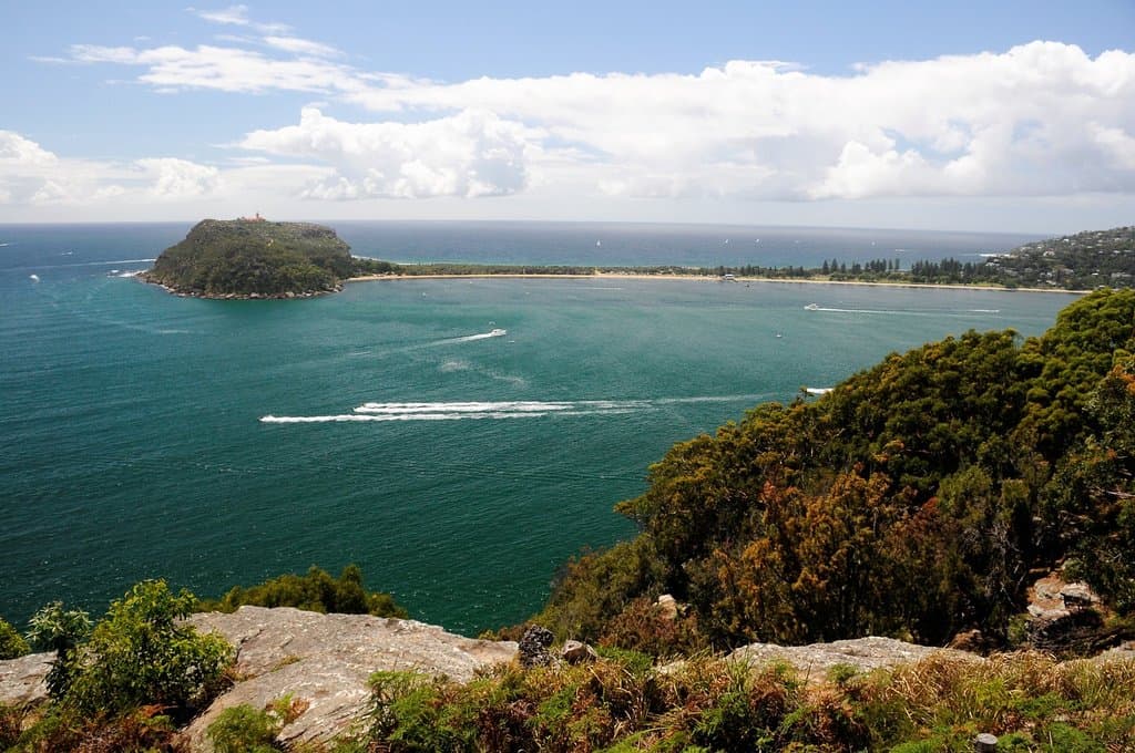 Looking across Pittwater to Barrenjoey