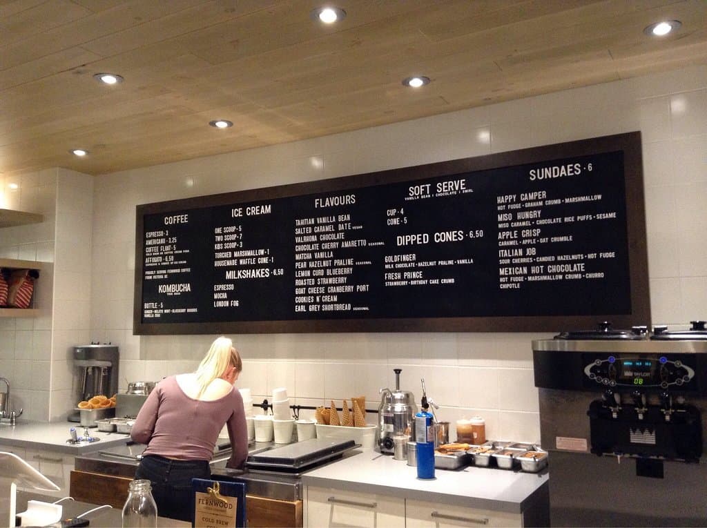 Menu board