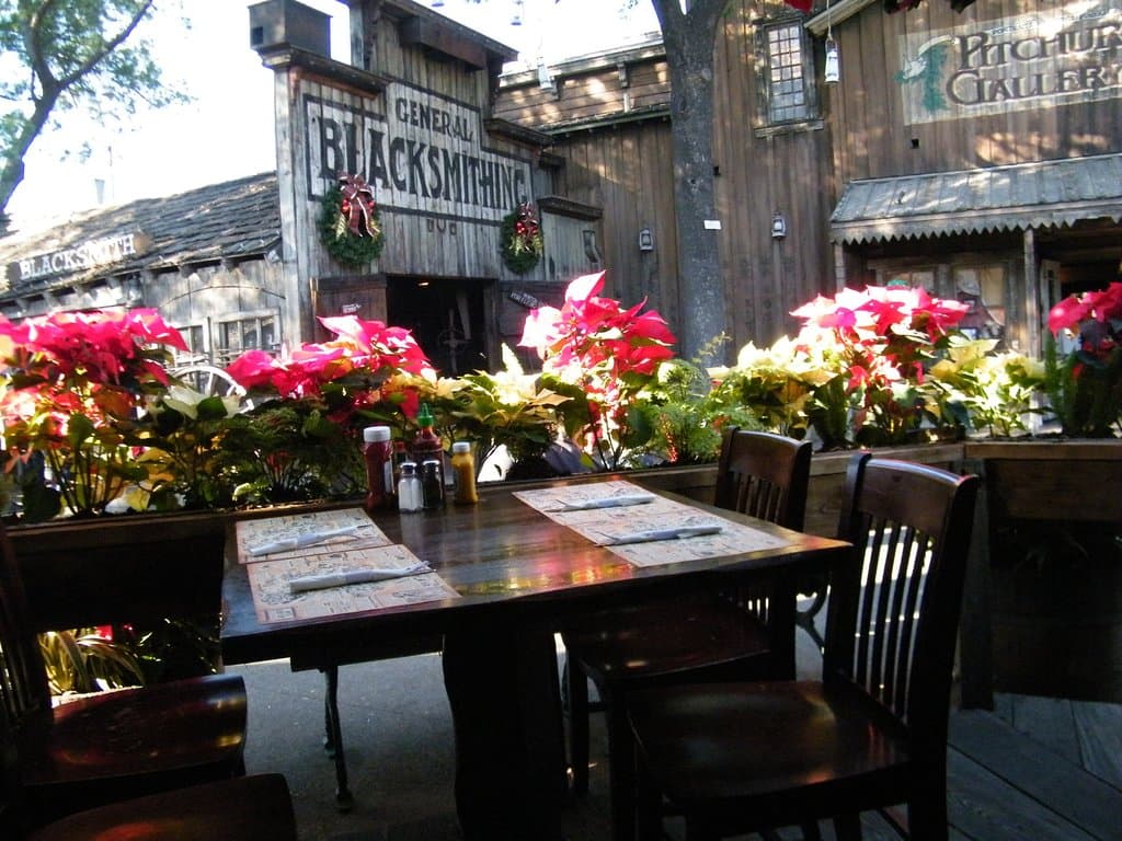 views from outside seating