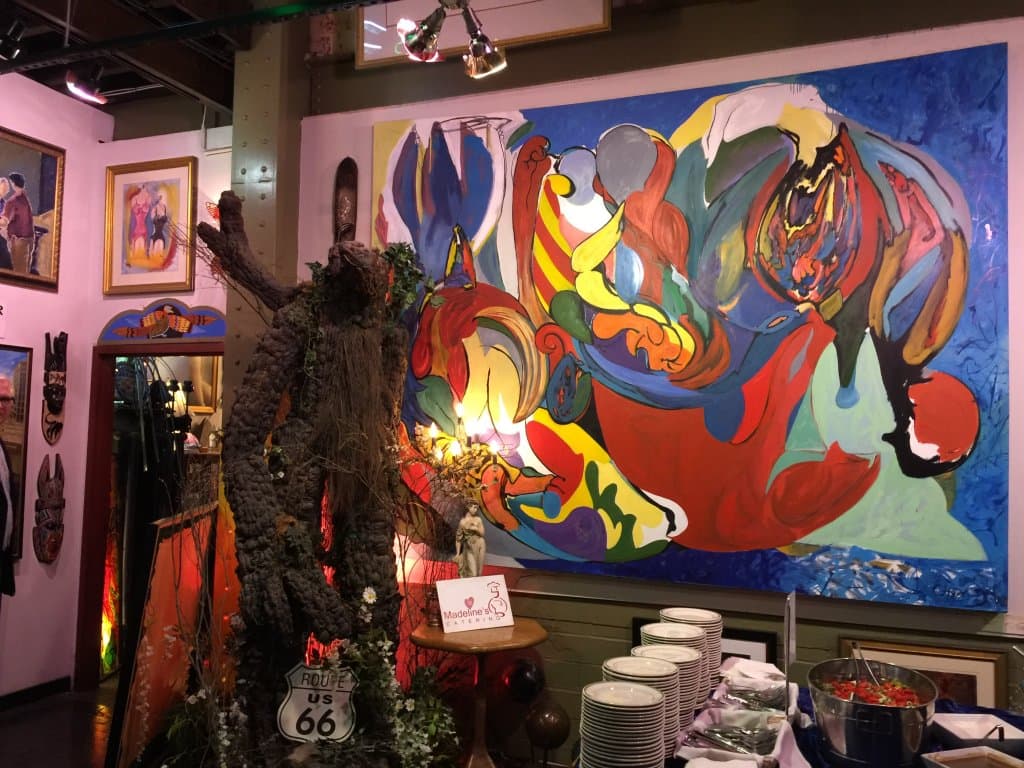 Unique eclectic art throughout