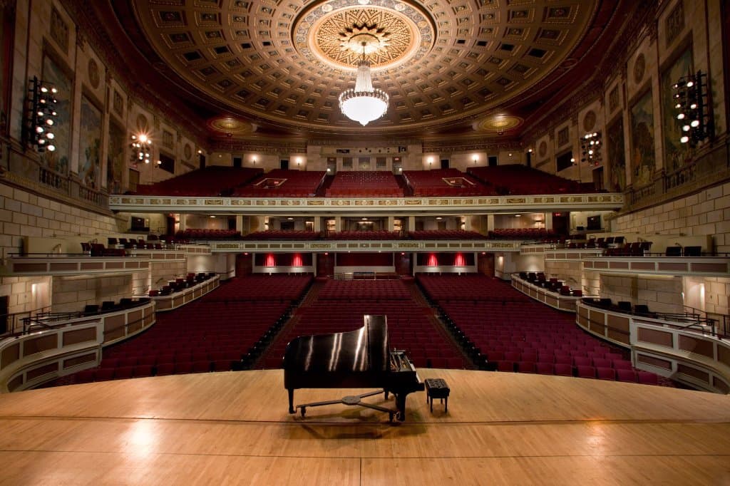 The view from Kodak Hall at Eastman Theatre's stage.