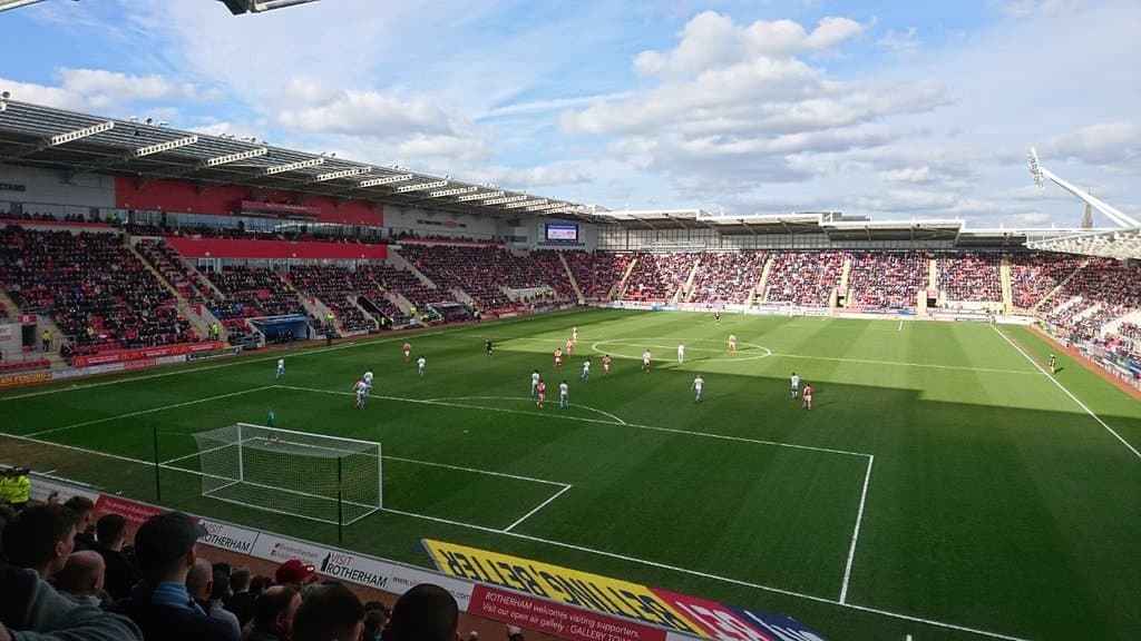 Unobstructed view of the pitch at Rotherham United.