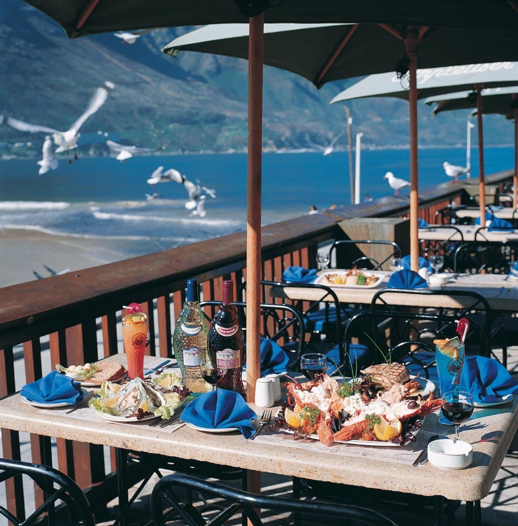 Wharfisde Grill's deck with stunning harbourside views