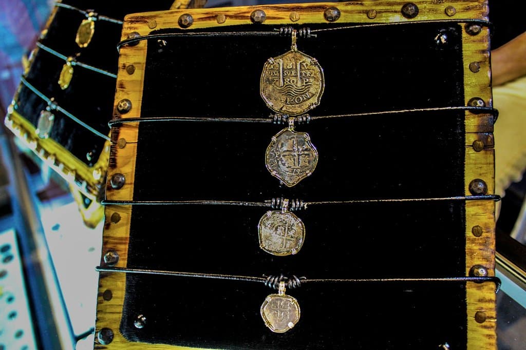 A great selection of authentic treasure coins