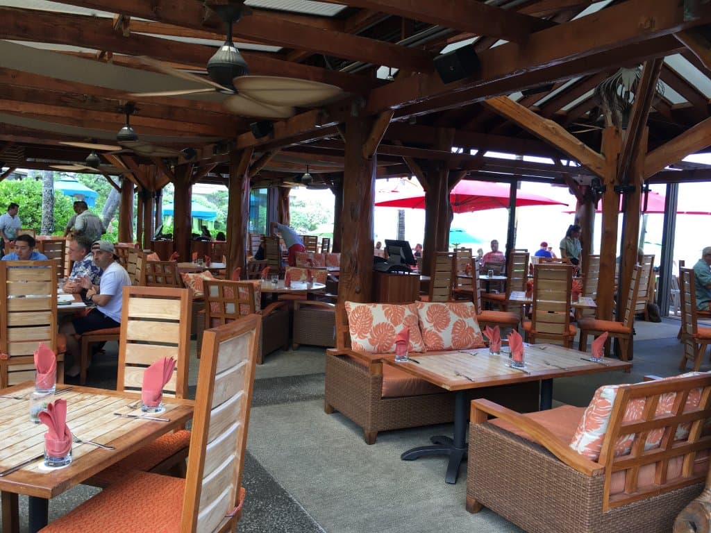 Nice comfortable open air seating.