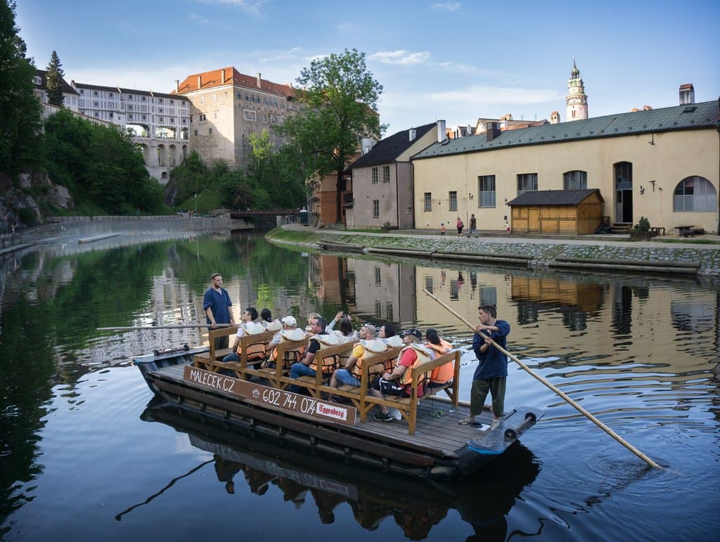 Scenic cruises around historical center of Cesky Krumlov