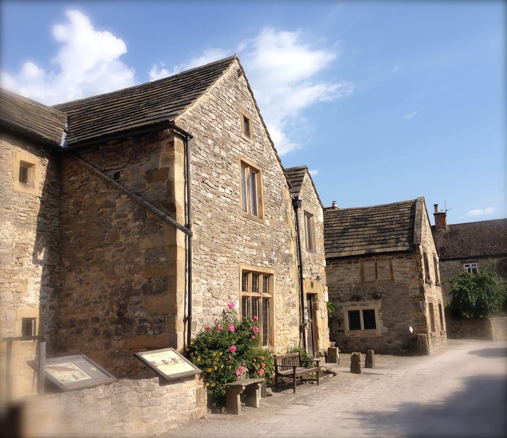 Visitor approach. Front of this Tudor building