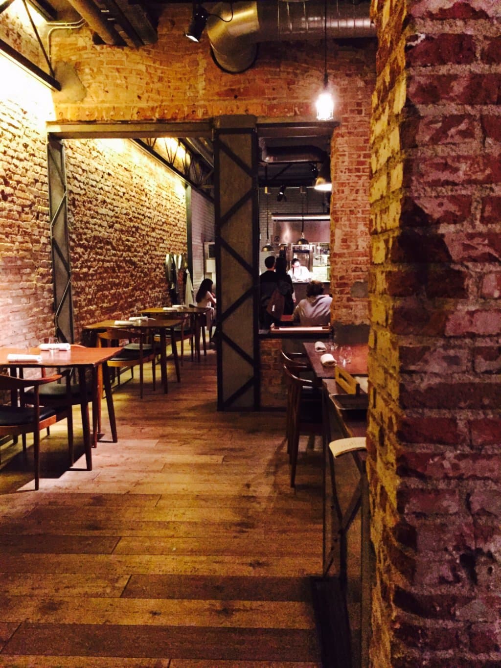 looking into restaurant from bar (it was full when we left!)