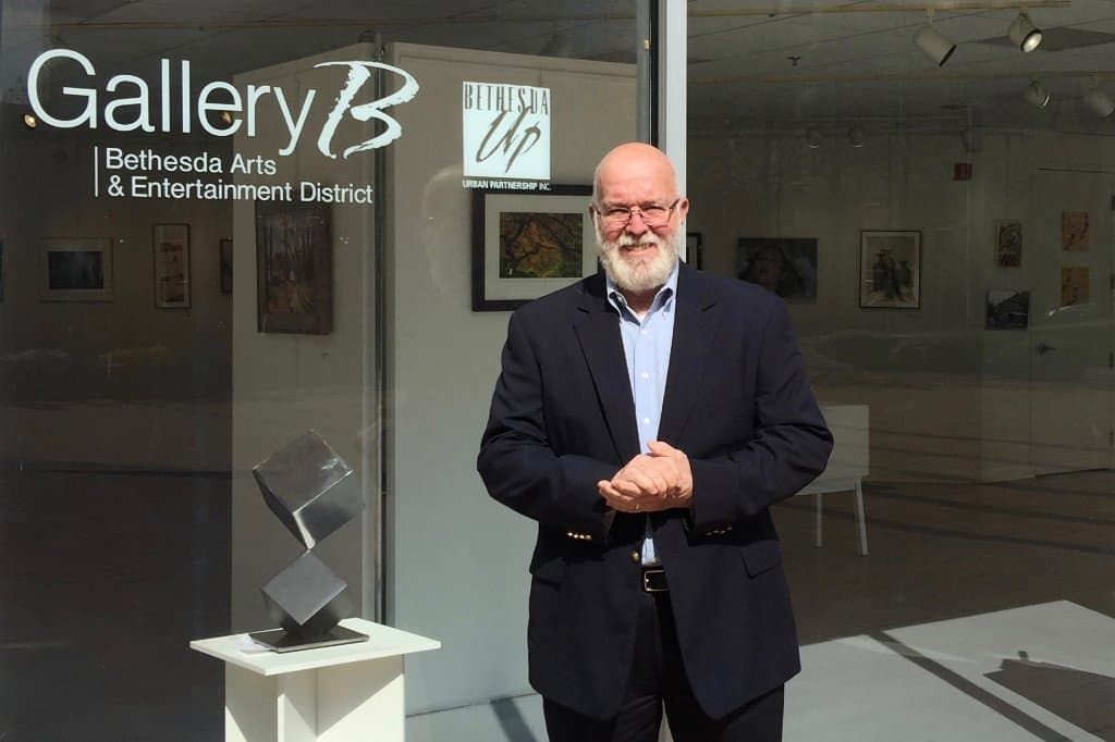 The author at the Maryland Federation of Art Show at Gallery B in Bethesda.