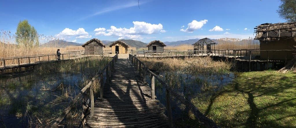 Reconstruction of a Neolithic settlement 5.000bc