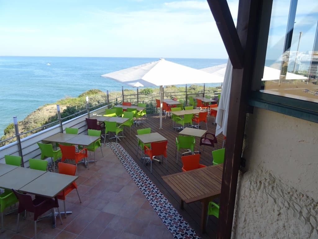 Spectacular views from table over Praia do Peneco beach