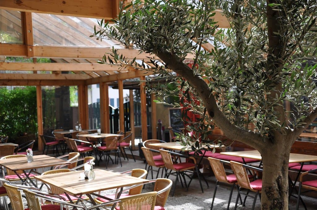 Biergarten in Freiburg im Augustiner im Bankepeter