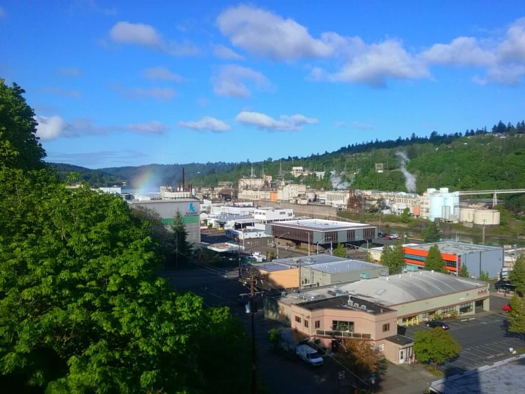 View of Willamette falls from North end of Promenade