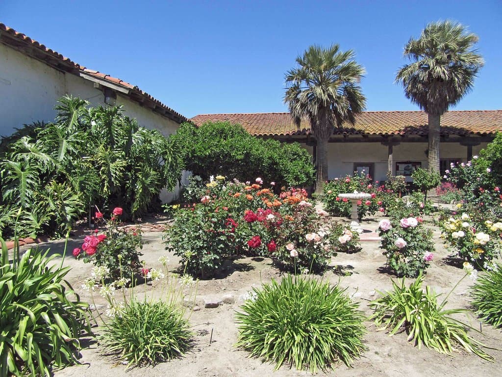 Entrance rose garden