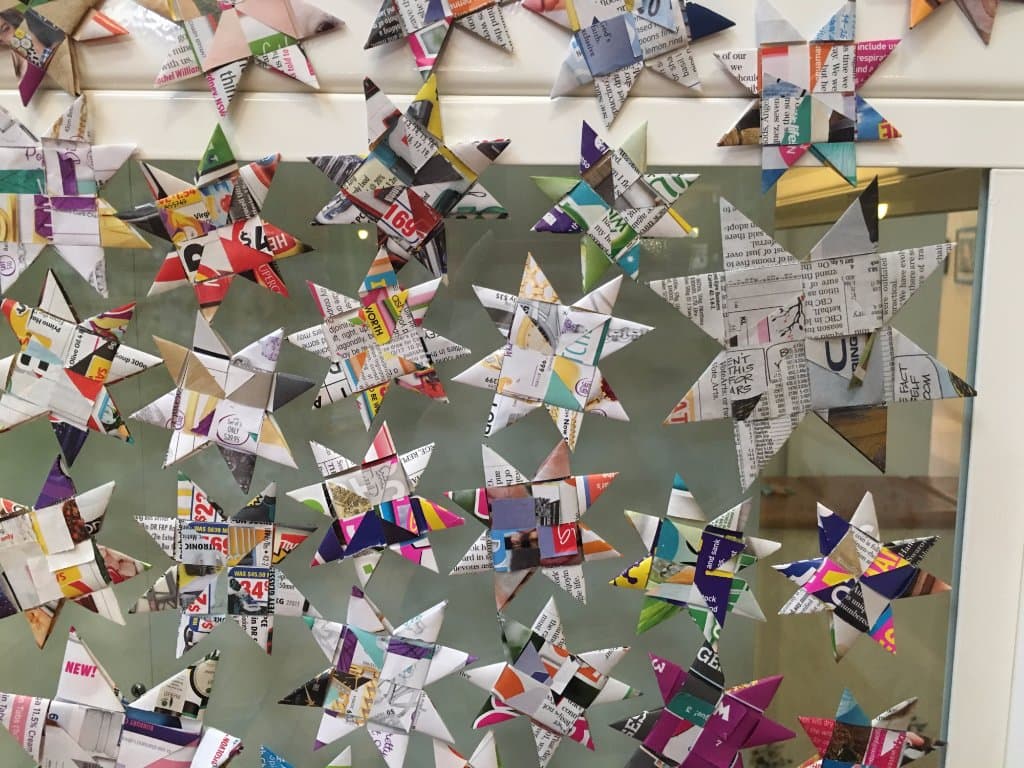 Woven Stars from Recycled Paper