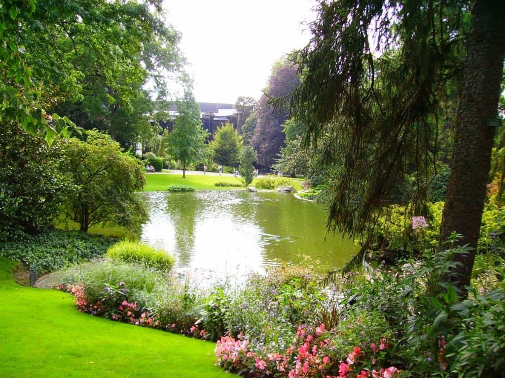Pièce d'eau dans le jardin des plantes.