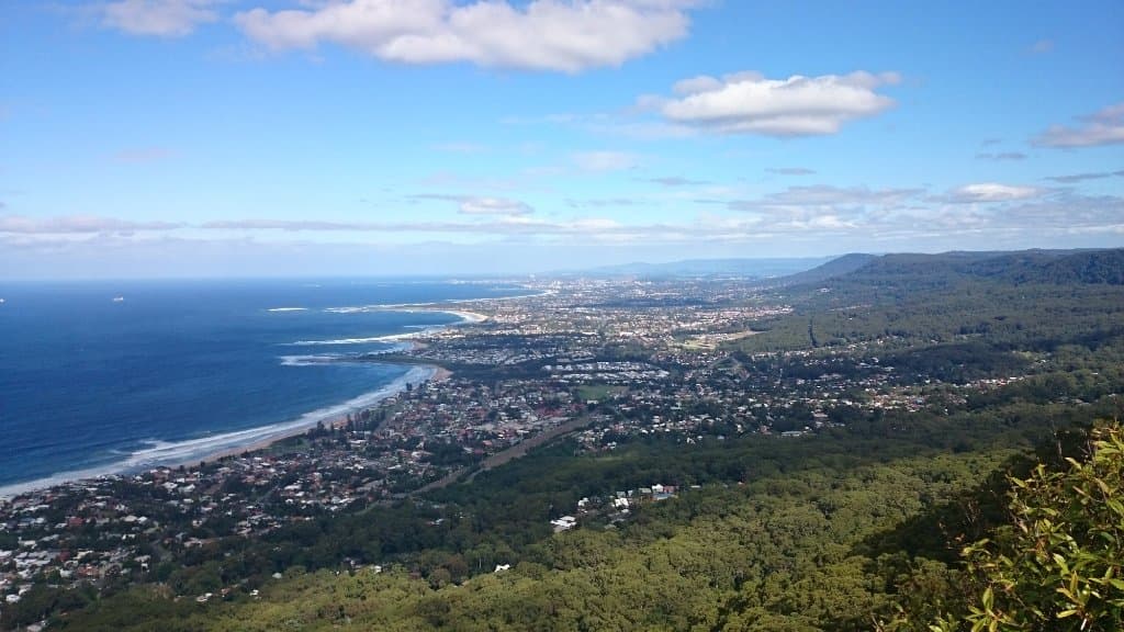 Looking over the Northern Suburbs and Wolongong