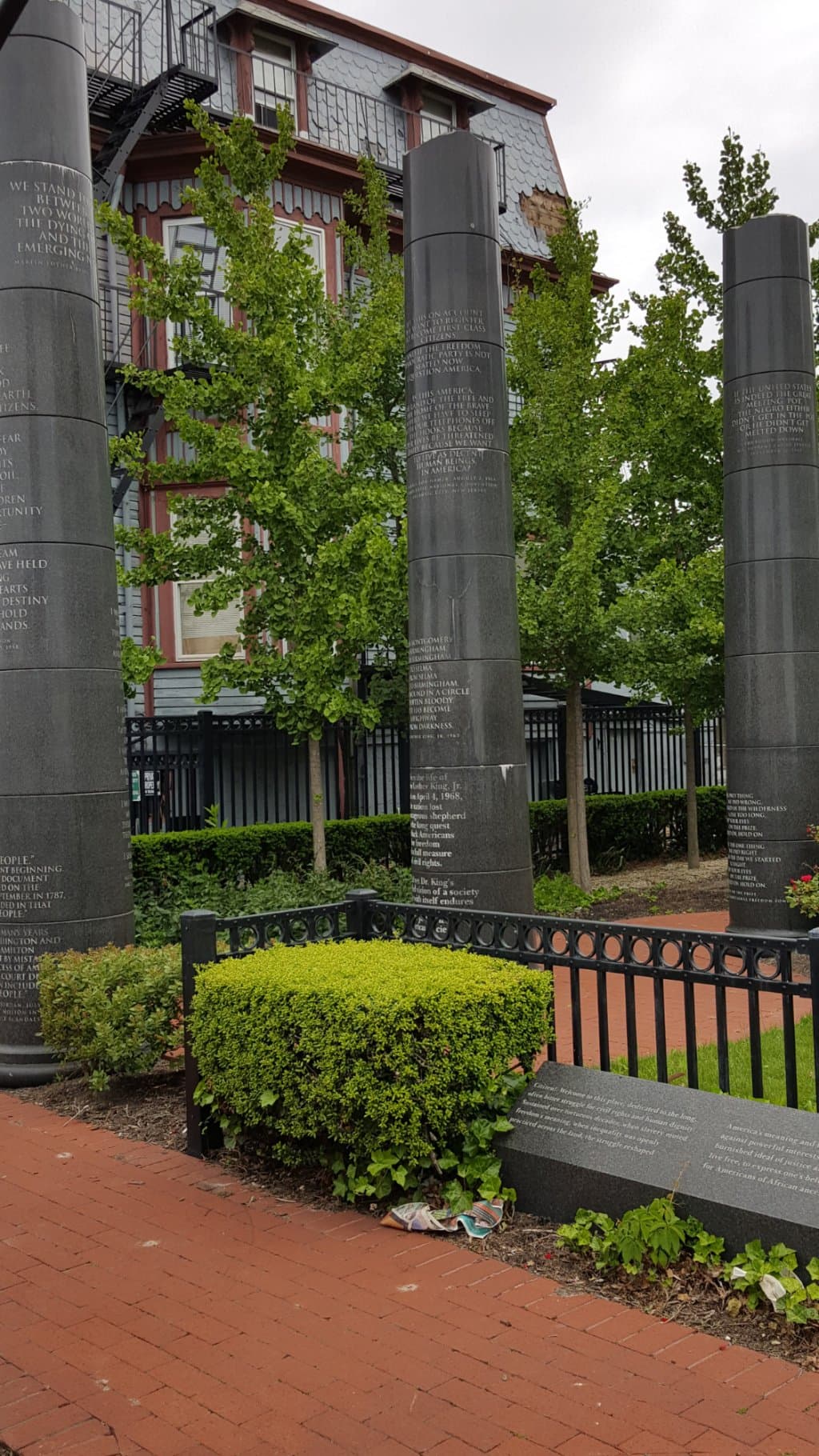 Pillars on the left side