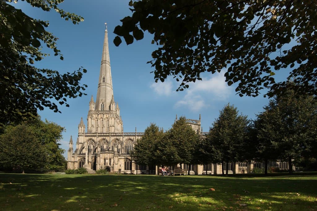 St Mary Redcliffe Church from the south churchyard