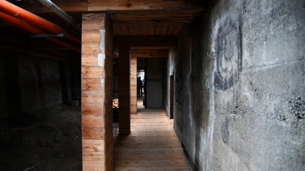 Underground passageways beneath the downtown side walks