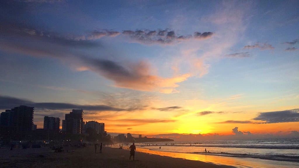 caminata por la playa murciélago