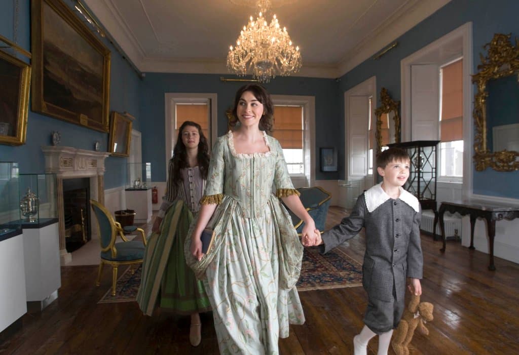 Walking through the with-drawing room.