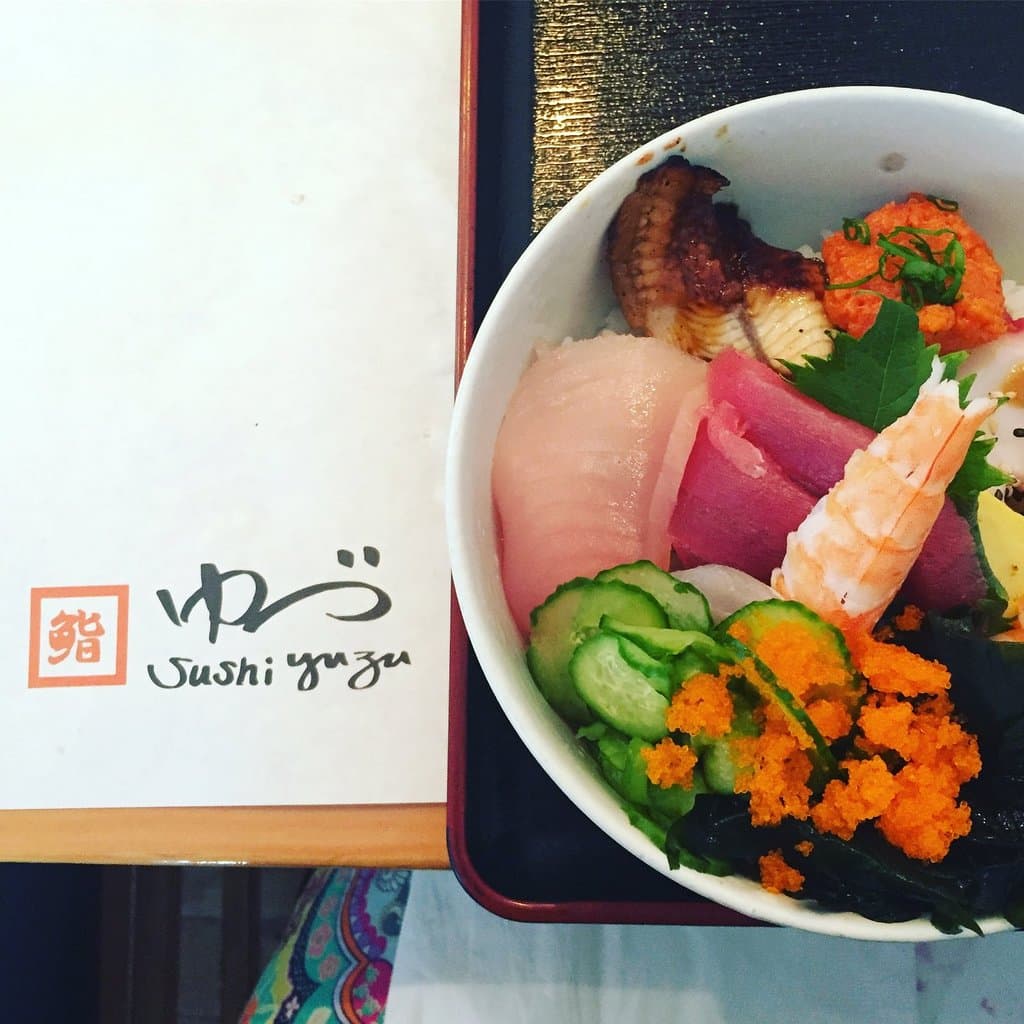 Chirashi bowl at Sushi Yuzu, Toluca Lake, Los Angeles