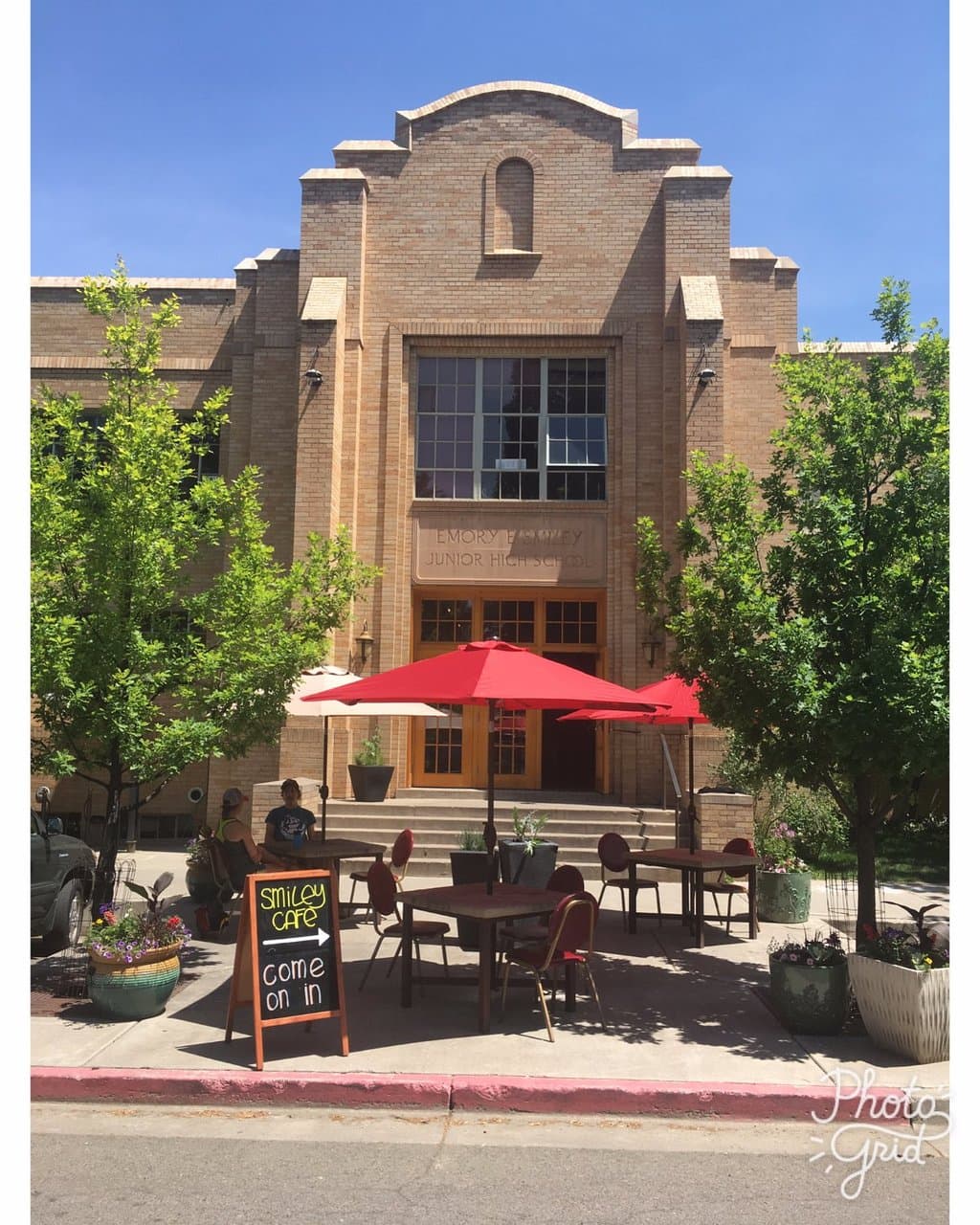 Smiley Cafe is located inside the historic Smiley Building