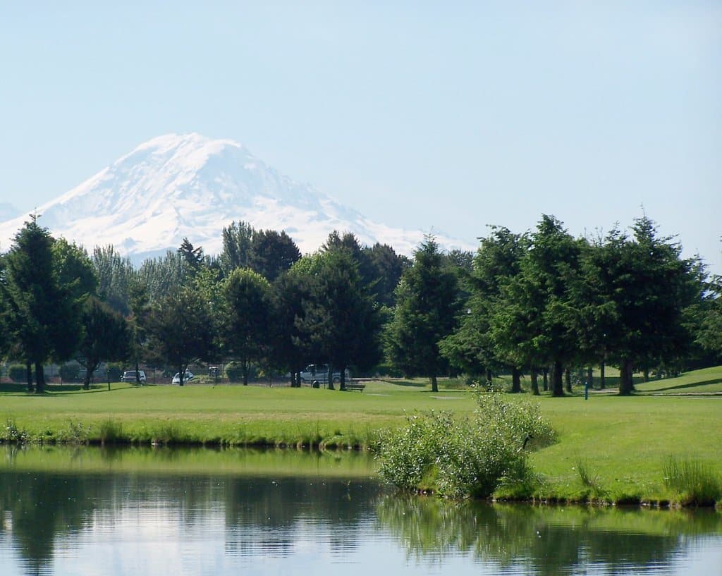 Scenic views of Mount Rainier.