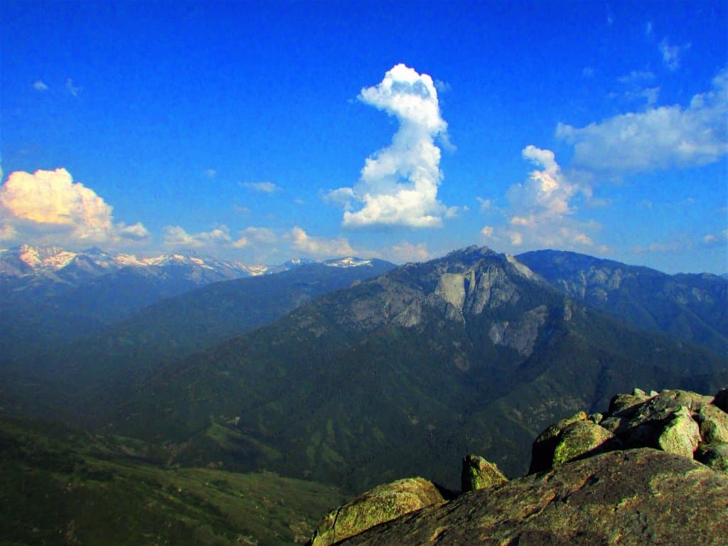 View looking east by southeast from the summit of Moro Rock.