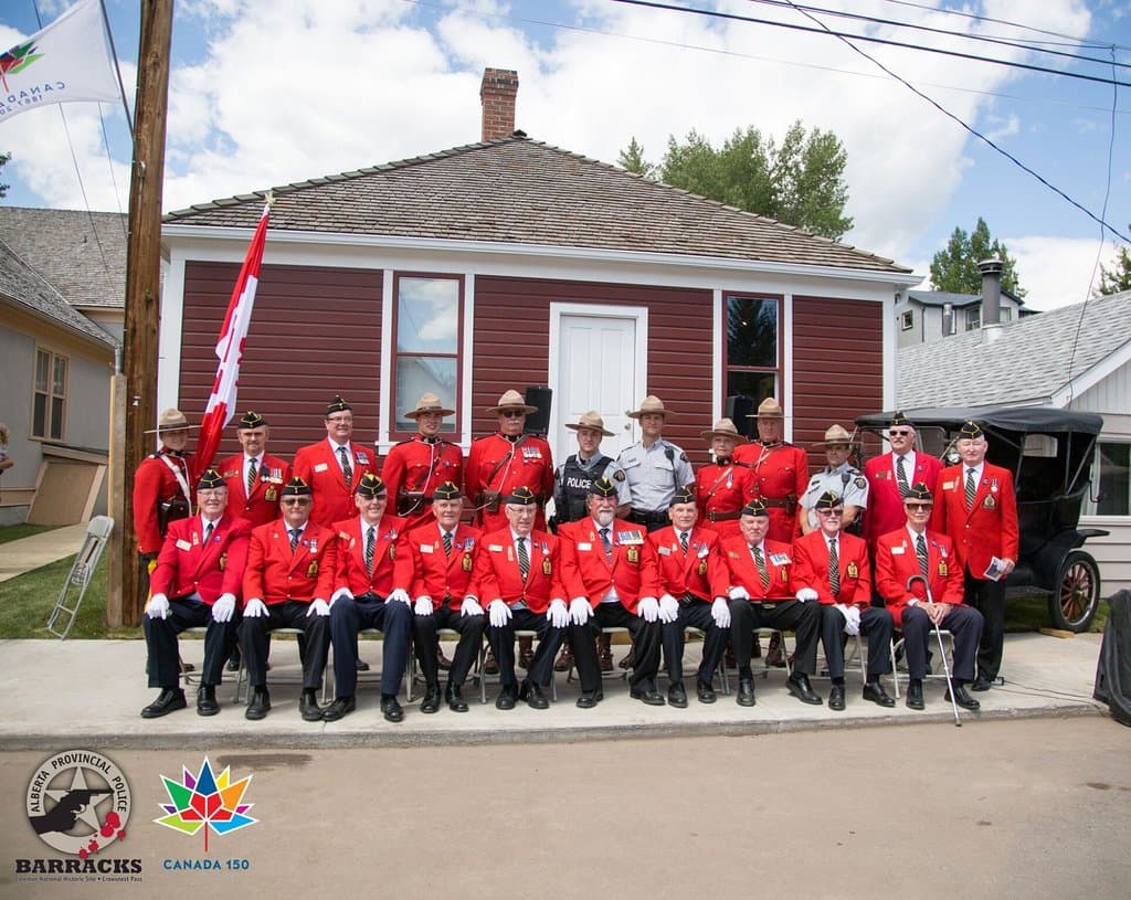 Alberta Provncial Police Barracks Grand Opening, view of the outside of the exhibit 