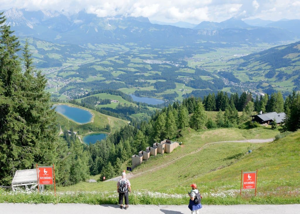 Looking down from the Start House