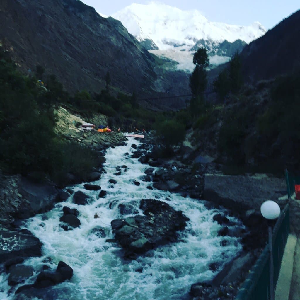 Beautiful Views and Great food right by the fast flowing water from melting ice.  We visited aro