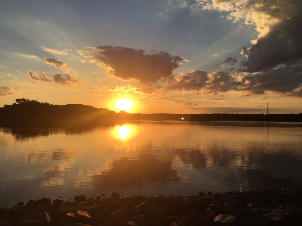 Sunset at the Brick reservoir