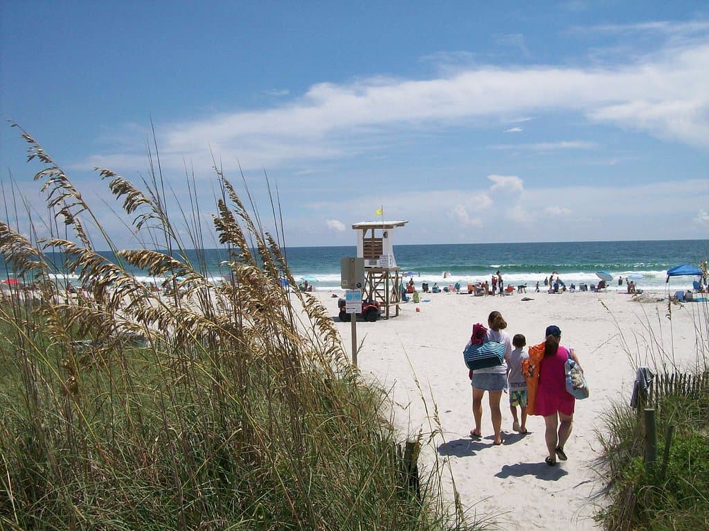 Stepping onto the Beach, Public Access, and Life Guard Stations.