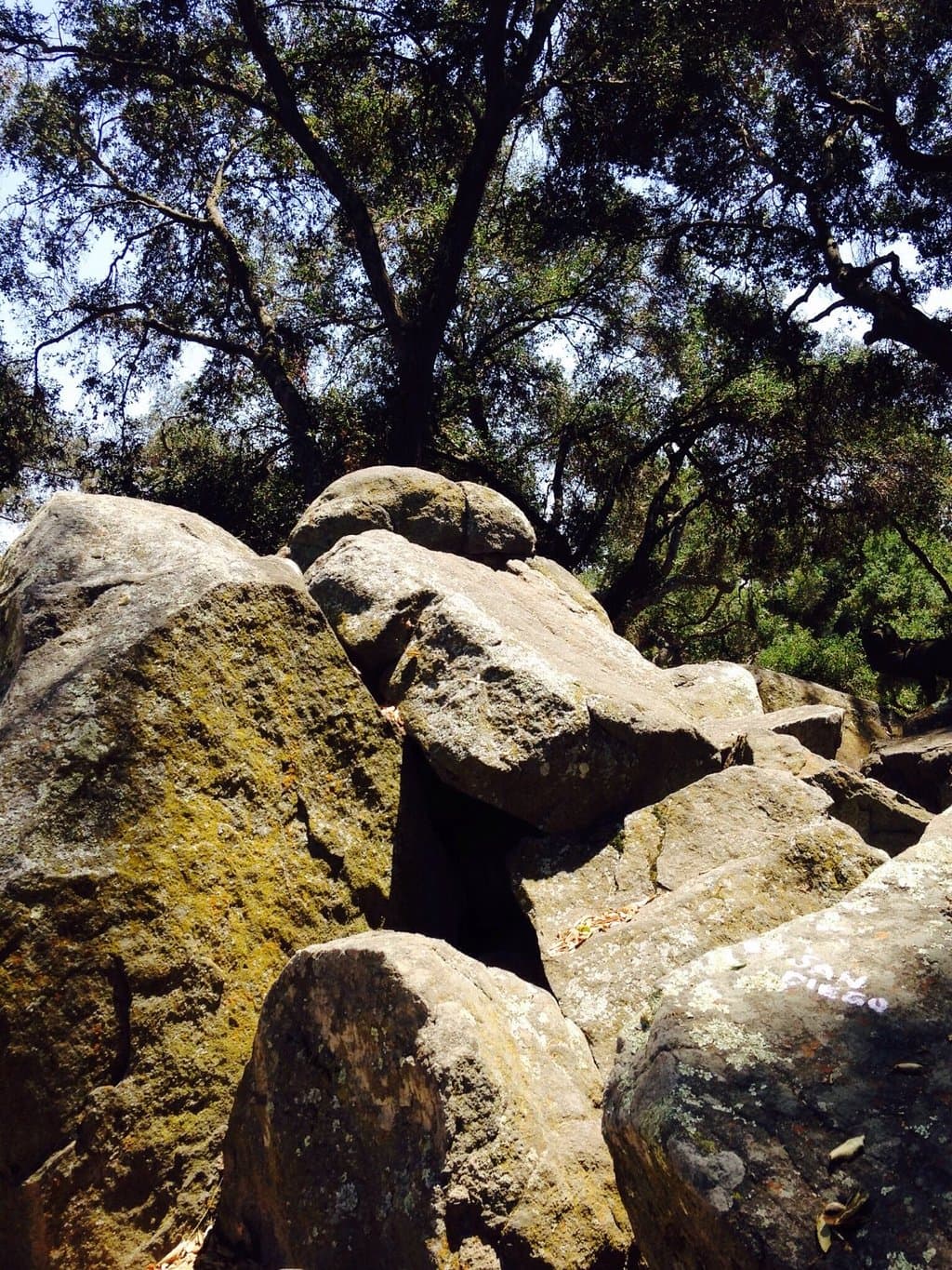 Large rocks along the trail