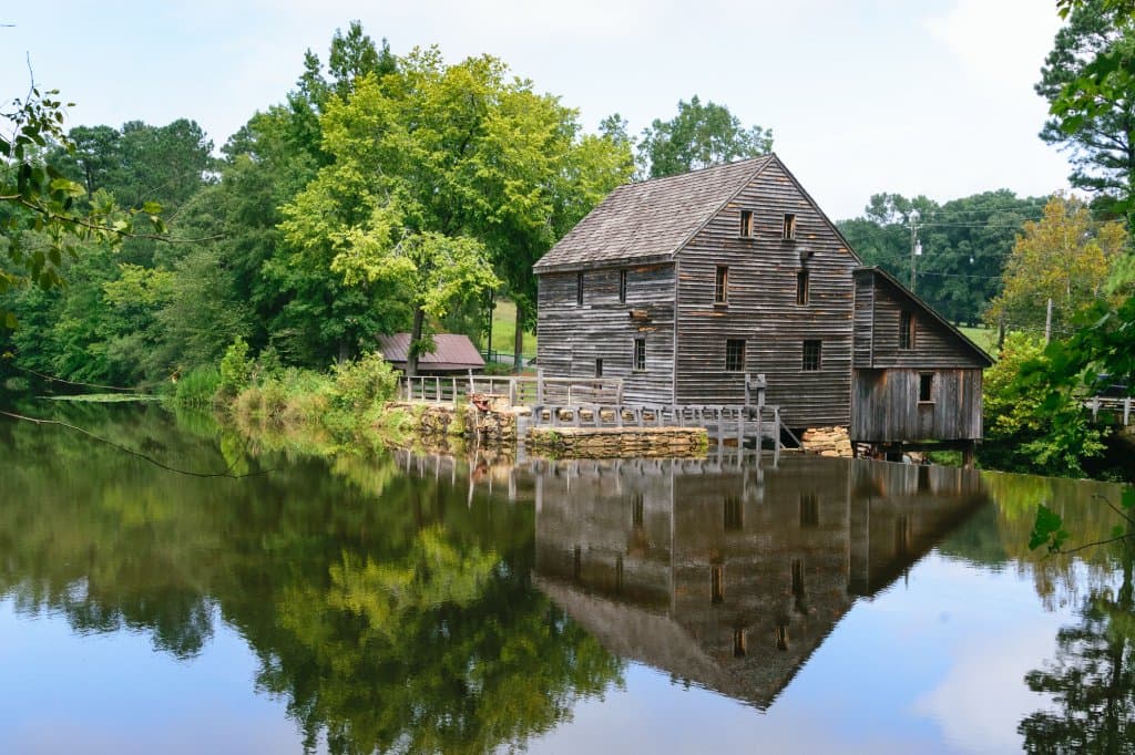 Yates Mill with almost perfect reflection in the mill pond