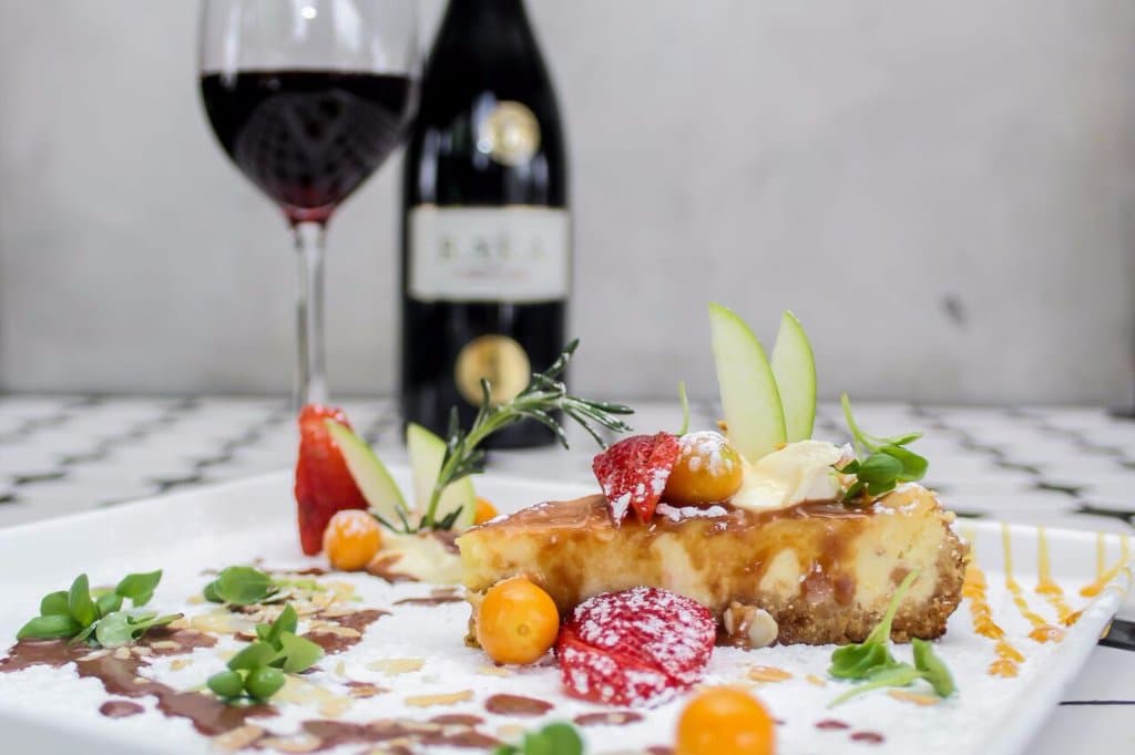 Delicious Raka Shiraz with ever delicious Caramel Cheesecake