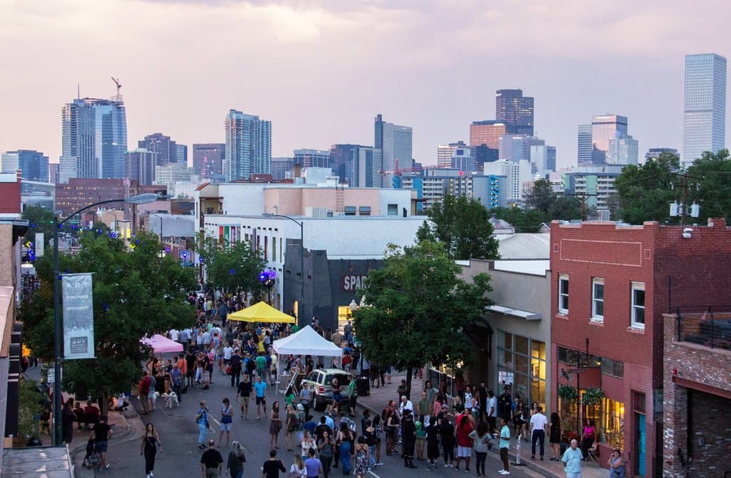 Just a stone's throw from downtown is Denver's Art District on Santa Fe, home to hundreds of art
