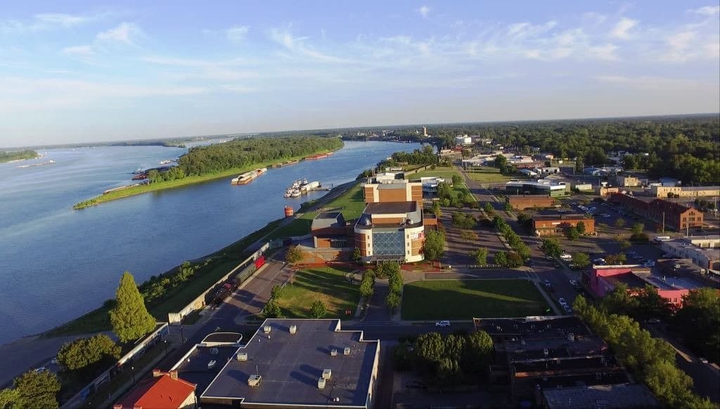 Carson Center from the air. I was flying my drone downtown in Aug. 2017.