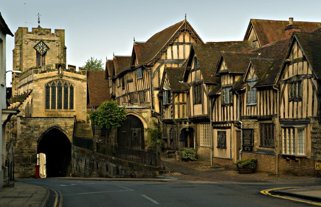 Evening view of The Lord Leycester Hospital