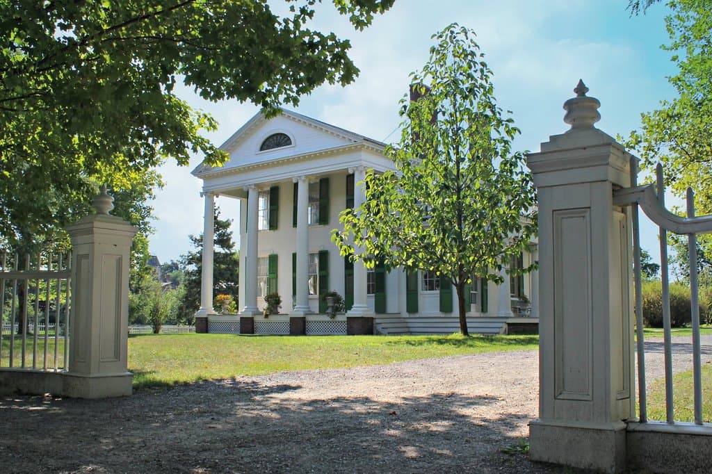 The grand Livingston-Backus mansion, built 1827-1838, interpreted 1850s, Rochester, N.Y.
