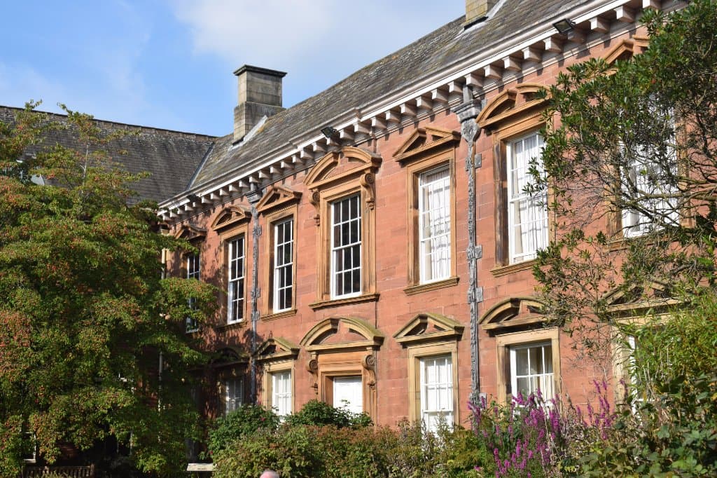 The old part of the building.