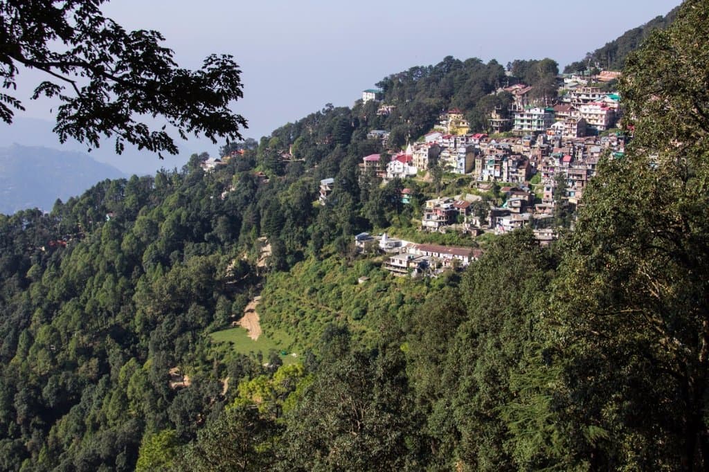 View from the Garam Sadak in the morning.