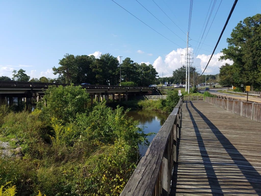 western walkway winds around