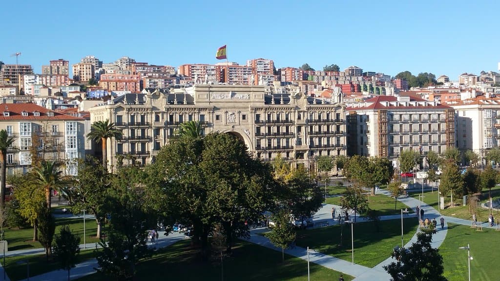 Vista del edificio del banco