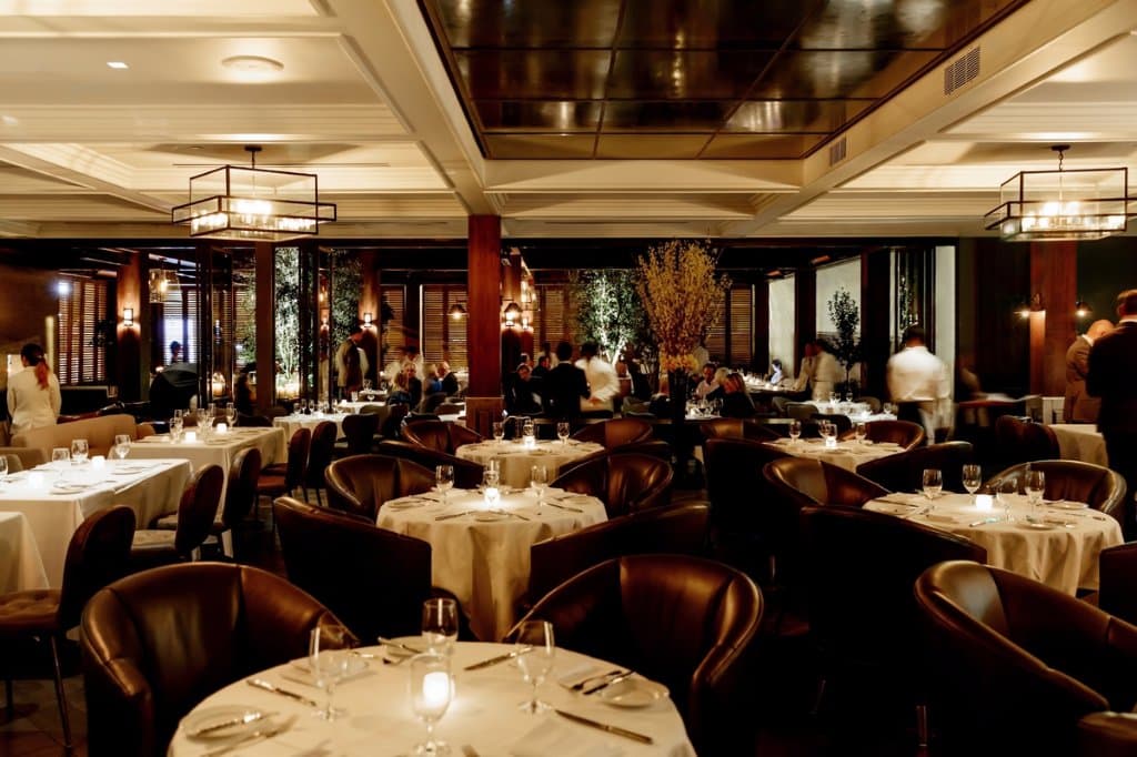 Baltaire's expansive dining room