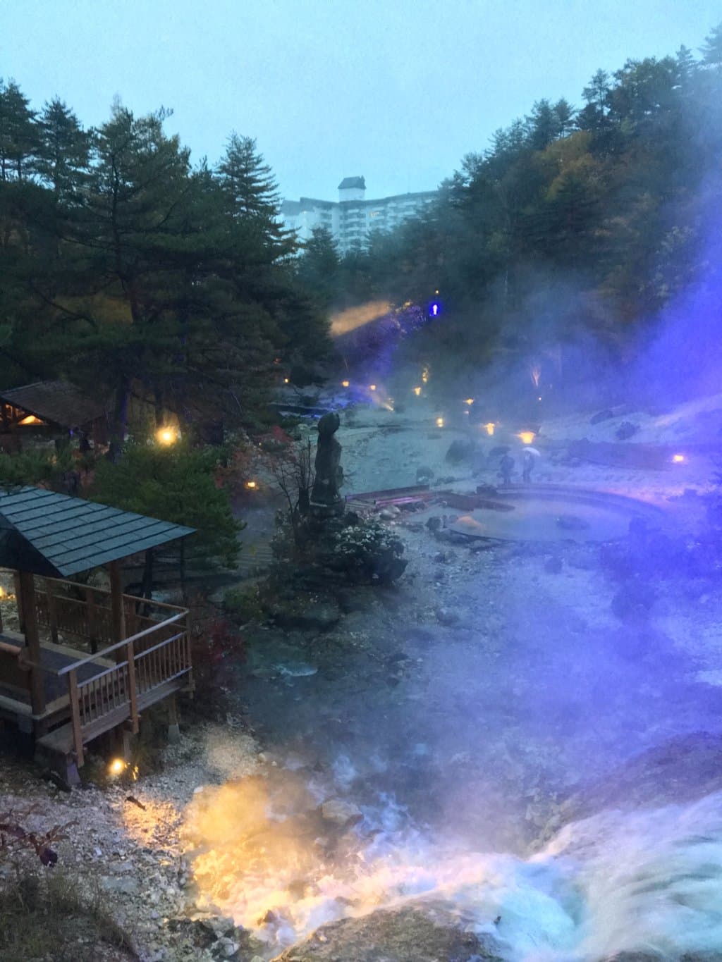 foot bath pools and sitting spots to enjoy the surroundings