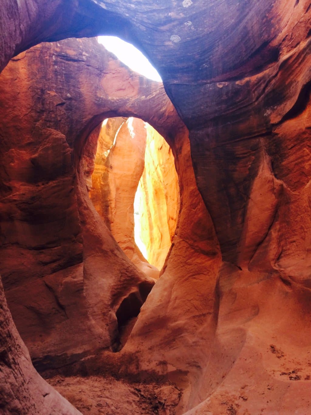 Peek A Boo: The arches are almost immediately after you climb the 15' to the entrance