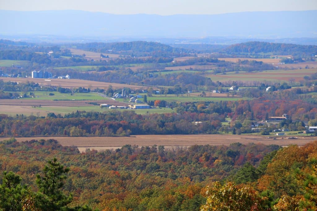 The View of Cumberland Valley & Blue Mountains